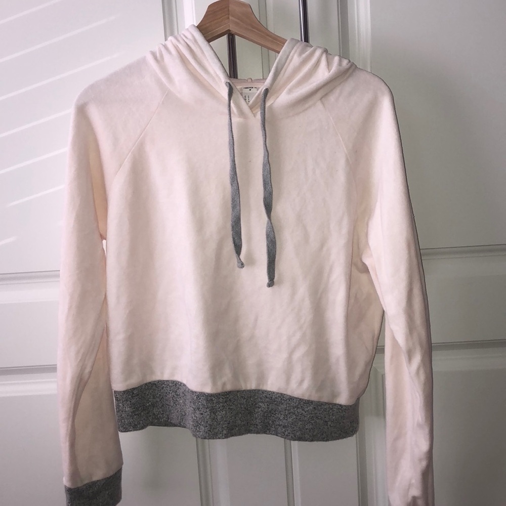 soft light pink forever 21 hoodie